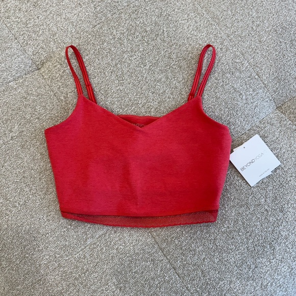 NWT BEYOND YOGA SPACE DYE ALLURE LACE TRIM - LIGHT RED - SIZE M - Picture 3 of 7